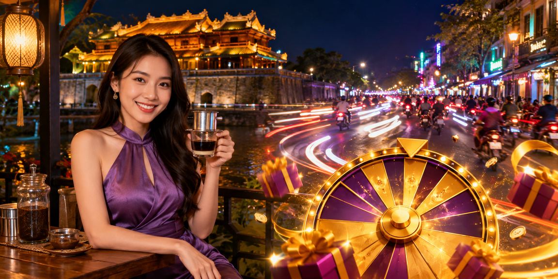 Người chơi xem tỷ lệ kèo roulette bên ly cà phê tại Huế
